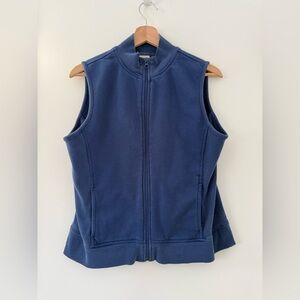 L.L. Bean Women’s Pima Cotton Blue Full Zip Vest